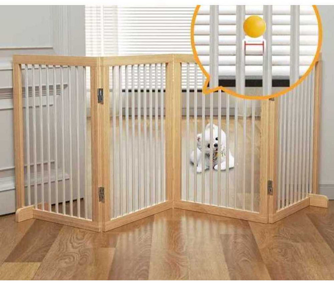 원목 강아지 울타리 칸막이 놀이방 휀스 소형 가정용 4개(폭55높이58cm)