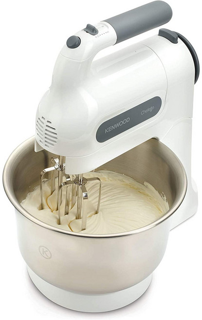 켄우드 핸드 믹서 반죽기 하얀색 HM680 Chefette 회전식 스테인리스스틸 믹싱볼 홈베이킹