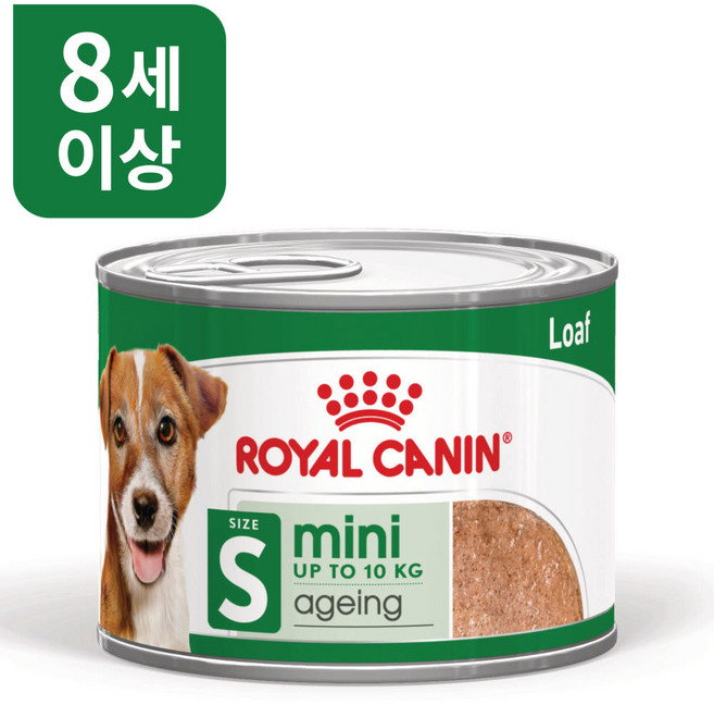 로얄캐닌 독캔 미니 에이징 로프 노령견 시니어 주식캔 195그램, 195g, 4개, 닭