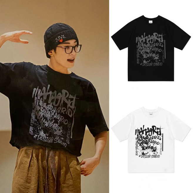 Mahagrid MGD短袖 印花塗鴉寬鬆上衣 男女同款, 通用