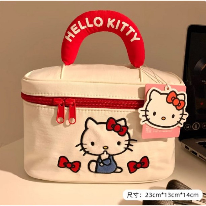 ROZI 산리오 화장품 파우치 쿠로미 키티 마이멜로디 시나모롤 대용량 메이크업 여행 가방