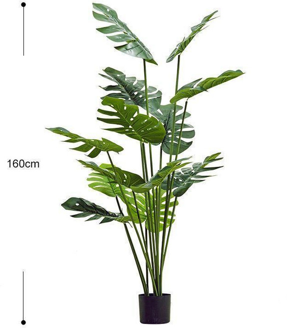 仿真龜背竹盆栽裝飾擺件, 1.6米龜背, 1個