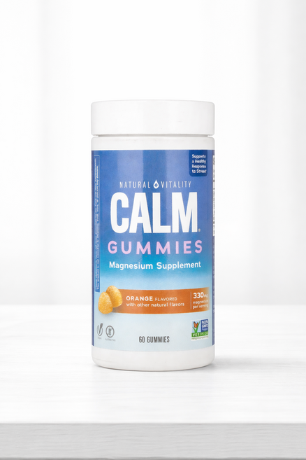 NaturalVitality 캄 마그네슘 구미젤리 오렌지맛 숙면 수면 근육이완 눈떨림영양제 틱증상, 1개, 60정