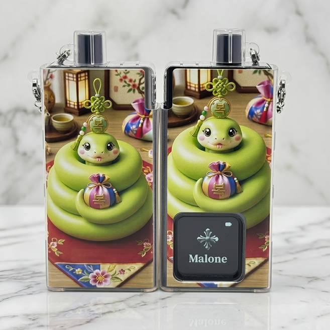 헤스티유 전자담배 12간지 캐릭터 투명 TPU 케이스 말론 전담 호환용, 1개, 뱀띠