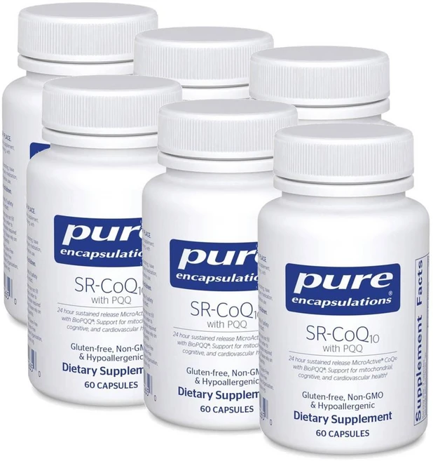 퓨어인캡슐레이션 SR-코큐텐 PQQ 함유 캡슐 Pure Encapsulations SR-CoQ10, 6개, 60정 - 쿠팡