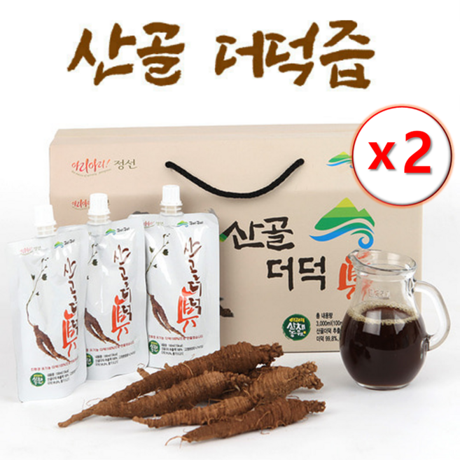 마시는수액 정선 고농축 더덕즙 진액 100ml 마른기침 목건강 면역증강, 60개