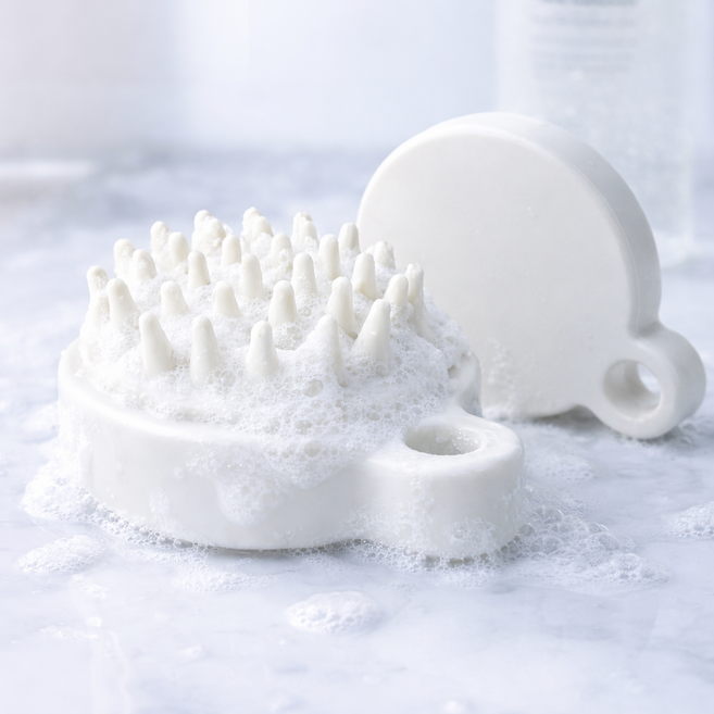 몬토 두피 마사지 샴푸 브러쉬, 2개, 화이트