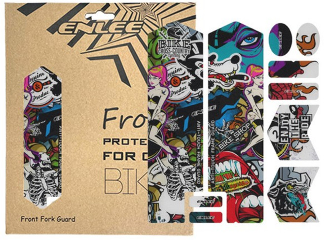호환 로드 M자전거 스티커 탈착식 스크래치 방지 보호 스티커 충격 방지 자전거 가드 프레임 커버 1 개, [16] Painting Fork, 1개