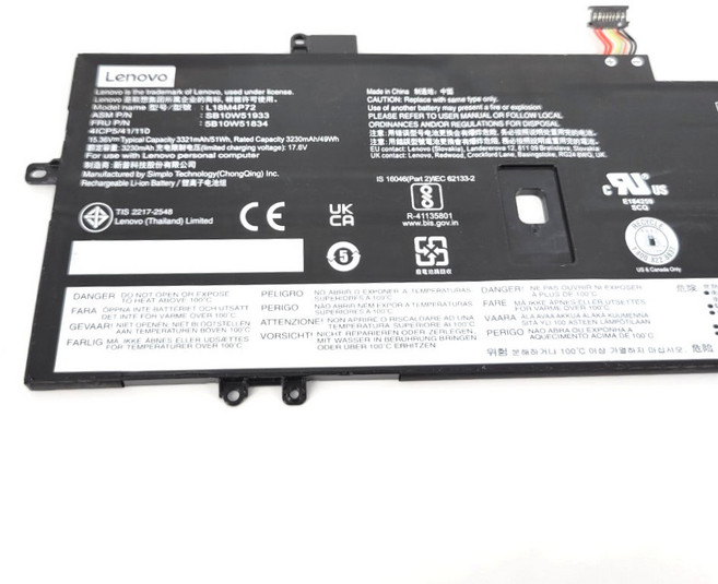 Lenovo L18M4P72 筆記型電腦電池, 1個, L18M4P72 電池-保固一年