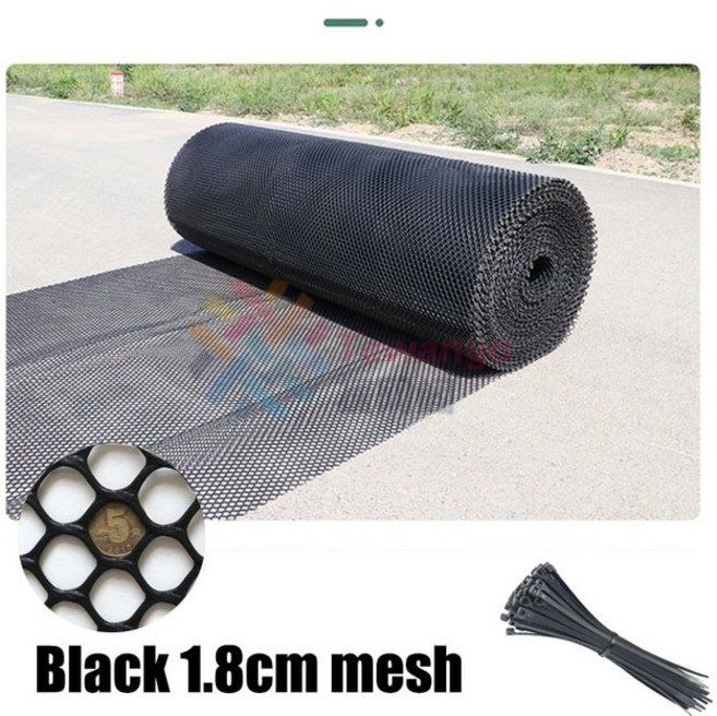 방묘문 펫도어 Tewango-떨어짐 방지 네트워크 고양이 애완동물 발코니 안전 울타리 DIY 플라스틱 메쉬 그물, 06 Black 1.8cm MESH_01 0.5mx2m, 1개