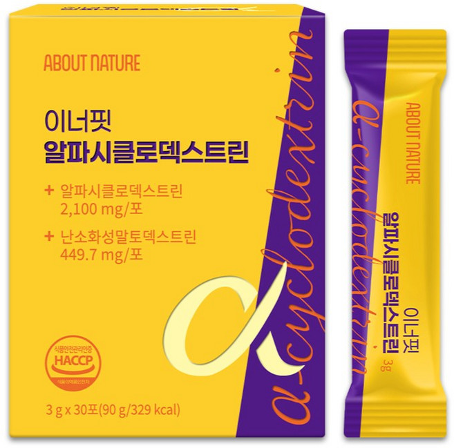 어바웃네이처 이너핏 알파CD 분말 알파시클로덱스트린 식약청인증, 1박스, 30회분