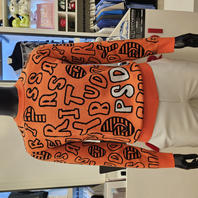 파사디 골프웨어 남성 가을 이월 3도 JQD라운드 니트 티셔츠 QQ24FKP215M-A1 [뉴코아창원]