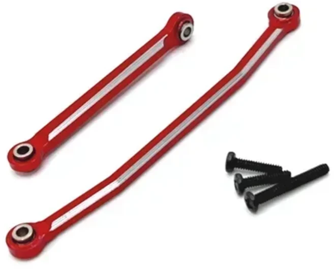 메탈 스티어링 로드 링크 타이 1/24 FMS FCX24 액세서리 업그레이드 부품 키트 RC 모델 크롤러 카 버기, 04 빨간색