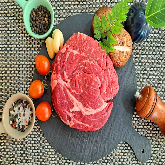 미국산 쇠고기 냉장 척아이롤 꽃등심 스테이크 1.5cm두께 500g, 1개