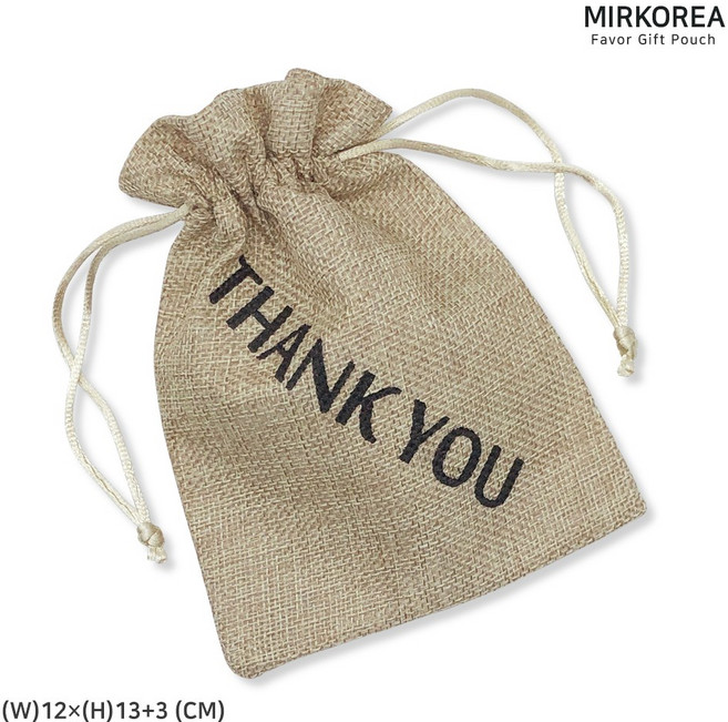 [MIR] 유리병파우치_땡큐(5호_10개) 12*13+3 (cm), 10개, 땡큐(5호)