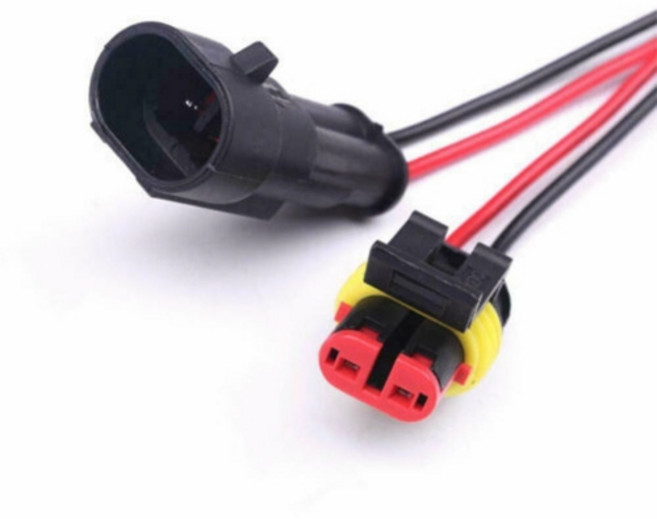 자동차 커넥터 플러그 2극2핀차 방수 전선커넥터단자, 1개