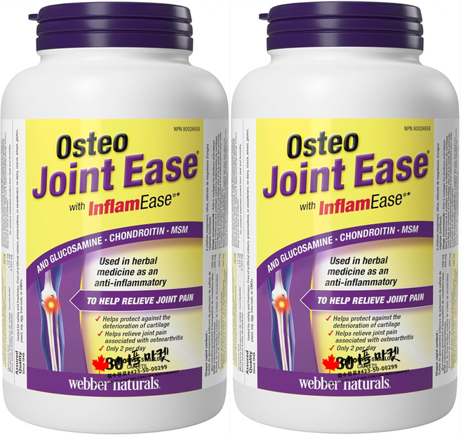 오스테오 조인트 이지 웨버네추럴스 글루코사민 콘드로이친 MSM 180정 2병, 2개