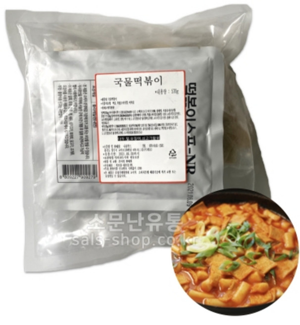 나린푸드 국물떡볶이(냉동) 570g (떡 어묵 스프 포함), 1개