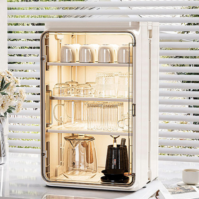 오드상회 식기건조대 컵건조대 컵홀더 2단선반 싱크대건조대 컵정리대 컵거치대 탕비실정리함 커피정리함 컵선반, 화이트, 1개