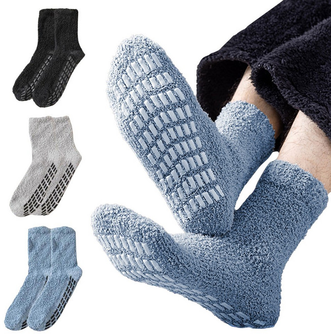 논슬립 무압박 남자 남성 수면양말 3세트