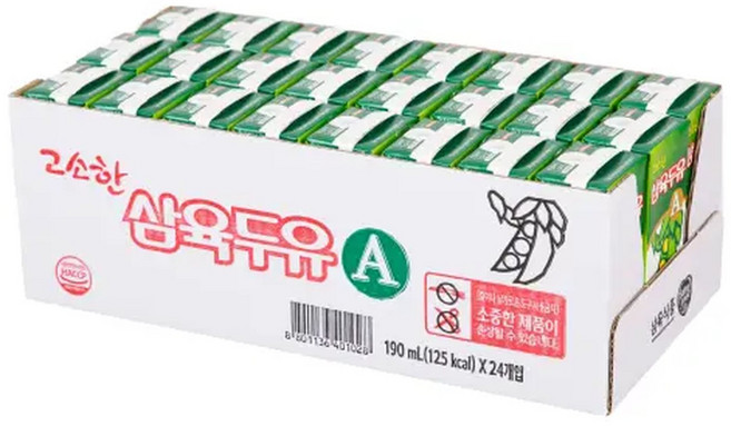 삼육식품 고소한맛 A 두유 190ml 24개