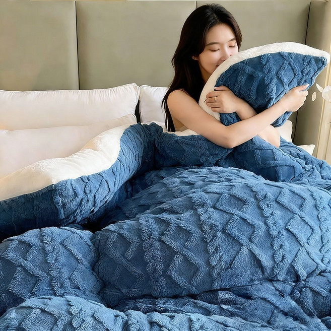 와뚜니 극세사 양면 겨울이불 침실용 보온 두꺼운 이불