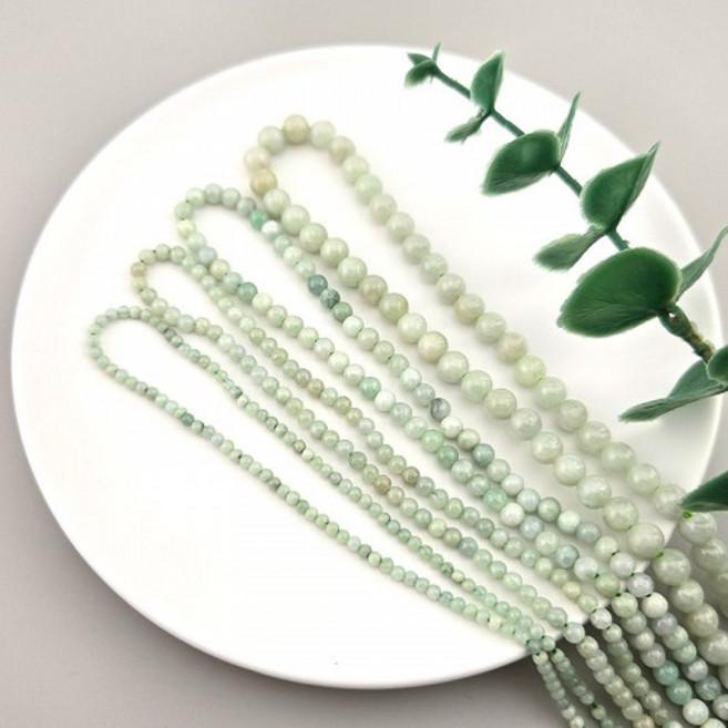 비즈톡 [J2-109-00]원석라운드 2/3/4/6mm 천연옥 버마비취옥