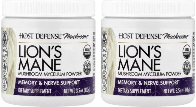 [100g] 펑기퍼펙티 노루궁뎅이버섯 균사체 분말 100g USDA 유기농 인증, 100g - 2통, 100g - 쿠팡