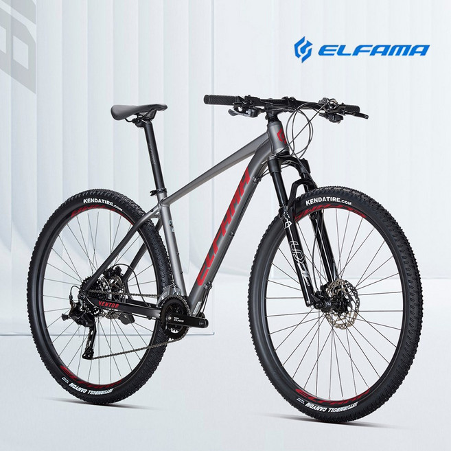 엘파마 벤토르 V4000 18단 에어샥 입문용 MTB 자전거, S_27.5인치, 퀵실버, 1개