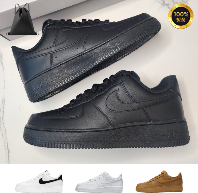 에어포스 1 07 올검(블랙) 남성 운동화 [나이키 코리아 AS가능] (JSL 짐쌕가방증정)