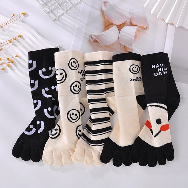 여성 발가락양말 일상을 넘어 패션으로 최강 프리미엄 발가락양말 5켤레 세트