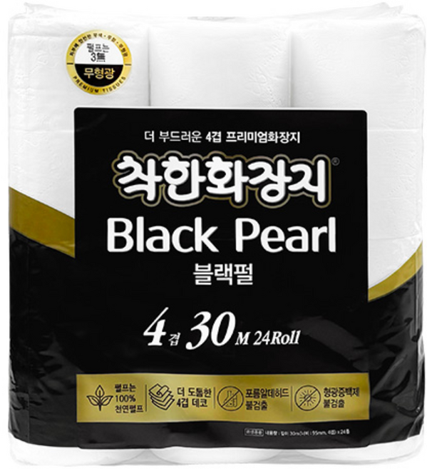 착한화장지 100 천연펄프 4겹 30m x 24롤 (1팩), 1개