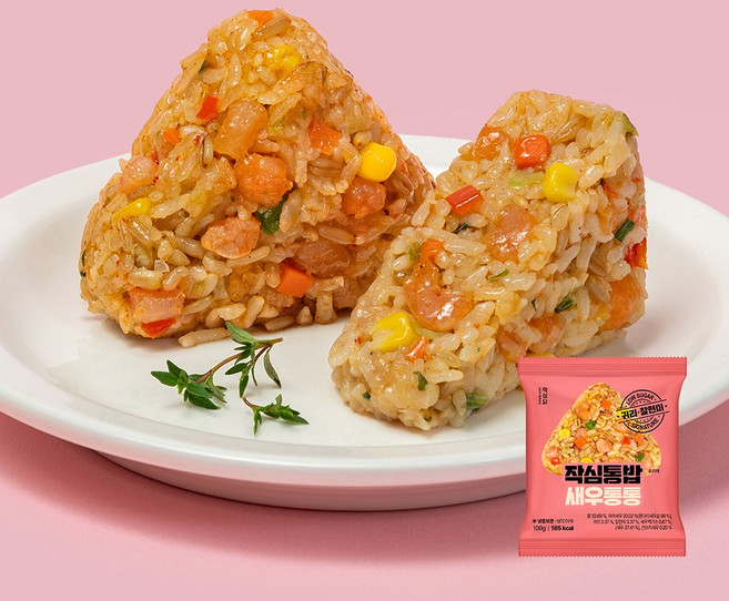 작심닭 작심통밥 귀리주먹밥 새우통통, 10개, 100g