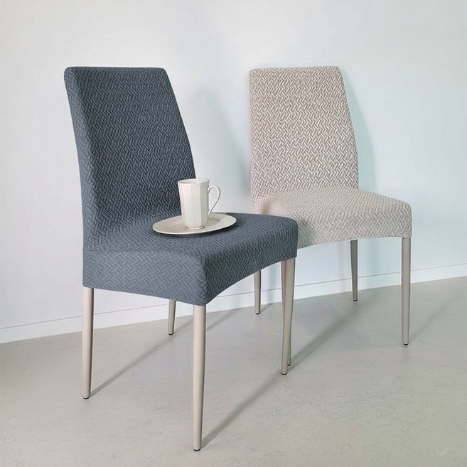 대쉬카트 식탁의자커버, 진그레이, 2개