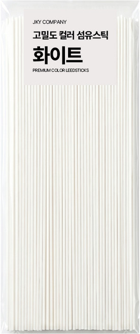 에테르나 프리미엄 고밀도 디퓨져 컬러 섬유스틱 4mm x 30cm, 100개입, 1개, 화이트