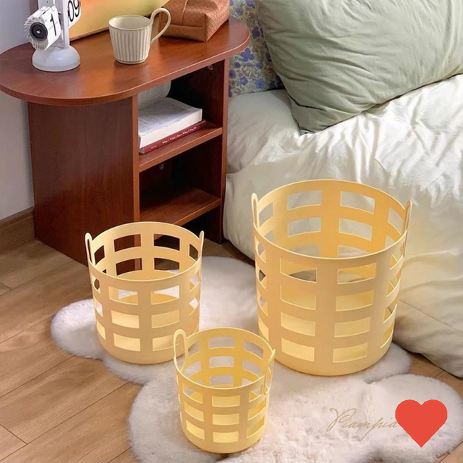 다용도 옐로우 빨래바구니 용도별 3사이즈 S, 1개