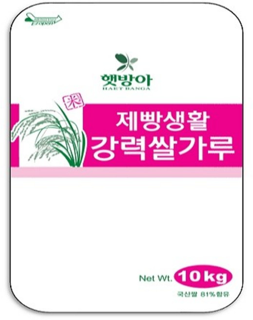햇방아 제빵생활 강력쌀가루(쌀가루 81% 국내산) 10kg, 1개