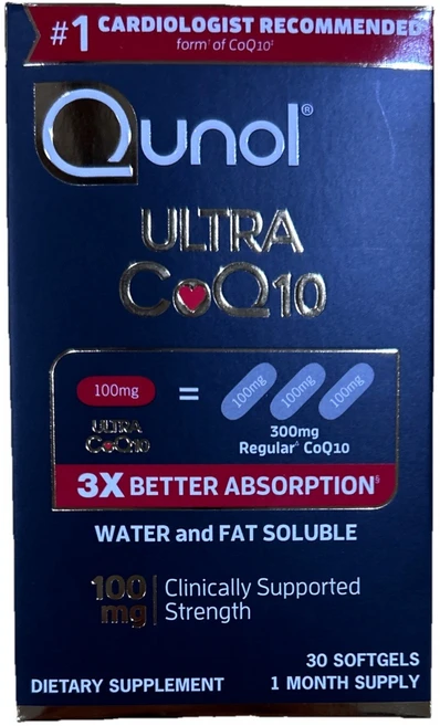 Qunol 큐놀 울트라 CoQ10 100mg 건강기능식품 소프트젤 30정 유통기한: 2028년 6월 129274, Qunol 큐놀 울트라 CoQ10 100mg 건강기능식, 1개 - 쿠팡
