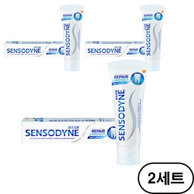 센소다인 리페어 앤 프로텍트 치약, 100g, 2세트