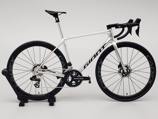 HOBBIT BIKE 로드 자전거 모델 1 12 로드자전거 카본로드 자전거추천 로드바이크 미니어쳐 투르드 프랑스 그란폰도, 1개, Giant Tcr Sl 광택 실버