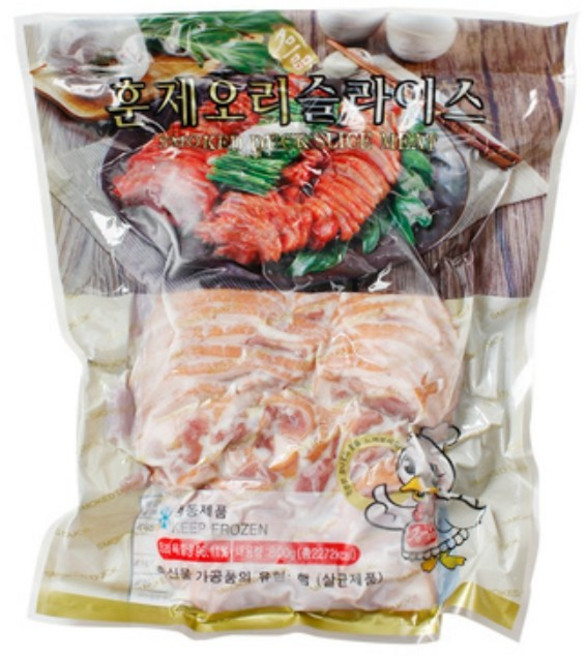 삼아아시아 훈제오리슬라이스, 800g, 28개