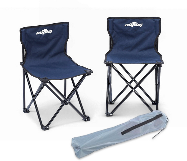 연필트리 이지 접이식 체어 아웃도어 캠핑의자 체어, 1개, 슬림 체어 2개(네이비)