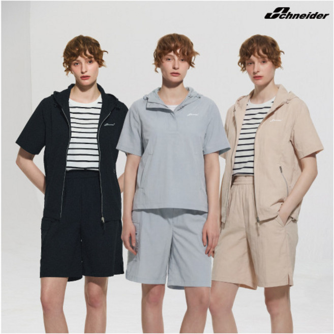 [슈나이더] ■ () 26SS 여성 여름 쿨 멀티 셋업 3종(액티브자켓+시티자켓+반바지)(S606W)