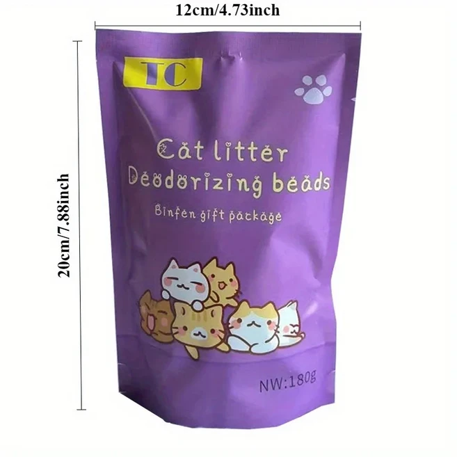 프리미엄 고양이 모래 탈취제 비즈 세트 - 18개 포장 파우치 9가지 향 실리카겔 효과적인 냄새 제거 ﻿, 01 18pcs