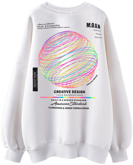 쭈리 오버핏 맨투맨 아메리칸문