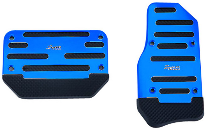 SMN 스포츠 튜닝 페달 자동차페달 오르간 브레이크 커버, 오토, 블루