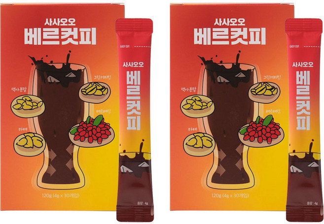사사오오 베르컷피 베르베린 커피, 4g, 2박스, 30개입