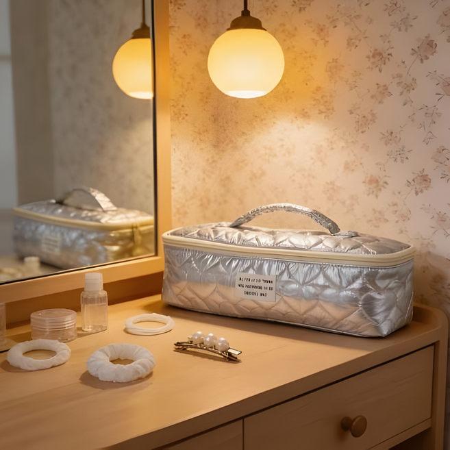 오델리 대용량 여행용 드라이기 화장품 고데기 세면도구 메이크업 파우치 휴대용 정리함