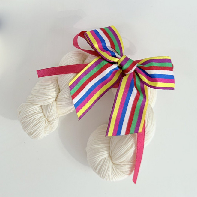 백일상 돌상 고급 명주실 액막이 돌잡이 촬영 소품 실타래, 1개, 핑크리본