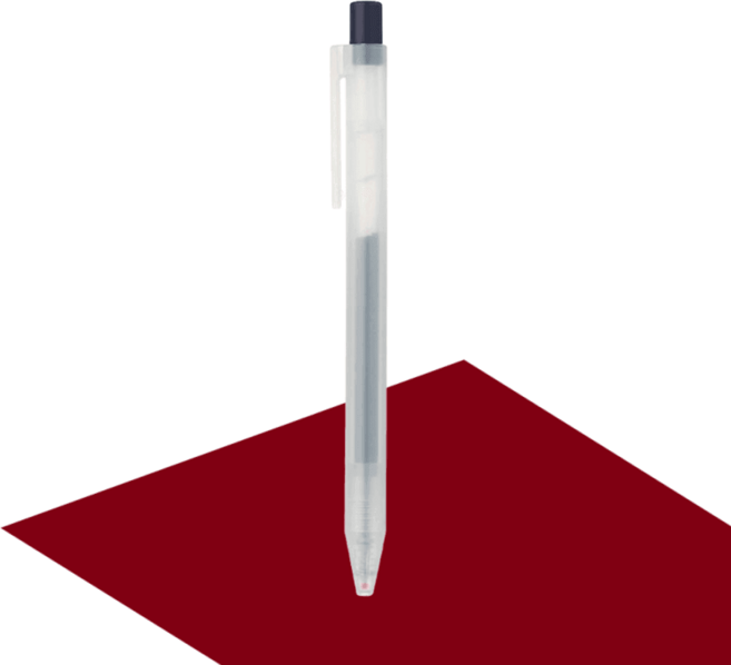 무인양품 젤잉크 노크식 볼펜 블루블랙 0.5mm, 1세트